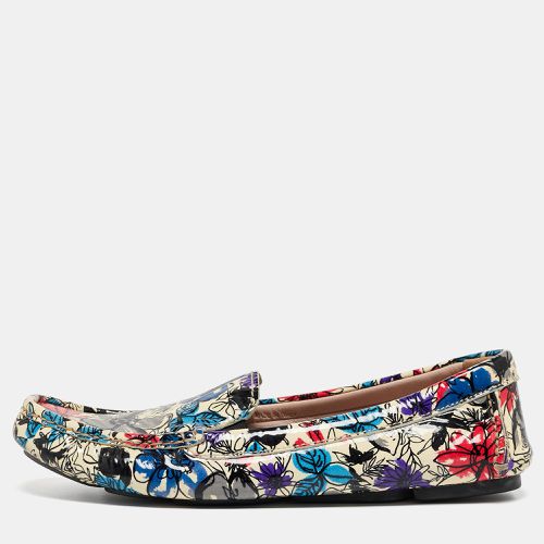 Miu Miu Multicolor Floral Print Patent Leather Loafers Size 37 - Miu Miu - Modalova