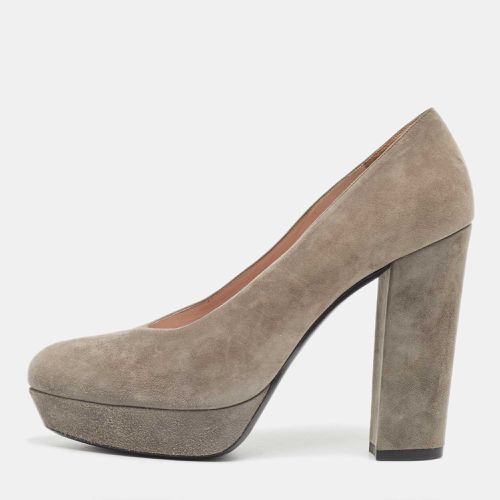 Miu Miu Grey Suede Platform Pumps Size 40 - Miu Miu - Modalova