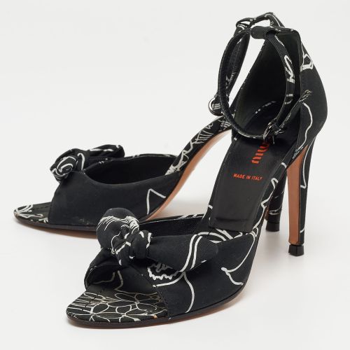 White Fabric Bow Ankle Strap Sandals Size 36 - Miu Miu - Modalova