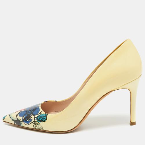 Miu Miu Yellow Patent Leather Floral Print Pumps Size 37 - Miu Miu - Modalova