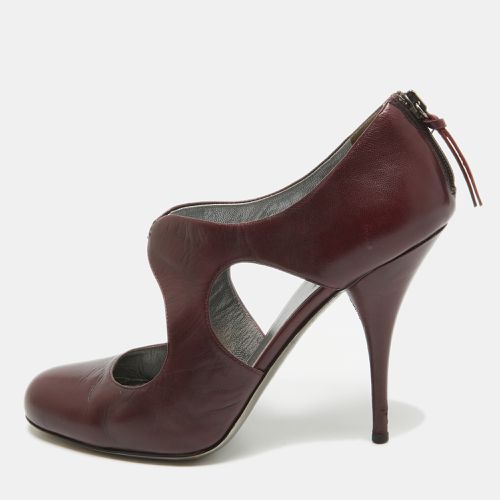 Miu Miu Plum Leather Cut Out Round Toe Pumps Size 37 - Miu Miu - Modalova