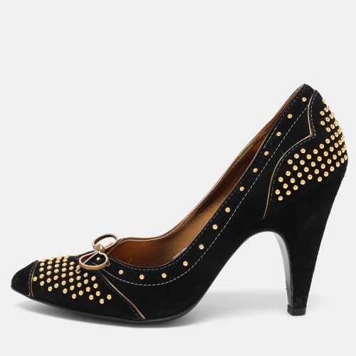 Studded Suede Bow Pumps Size 38 - Miu Miu - Modalova