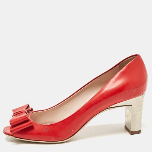 Patent Leather Block Heel Pumps Size 37 - Miu Miu - Modalova