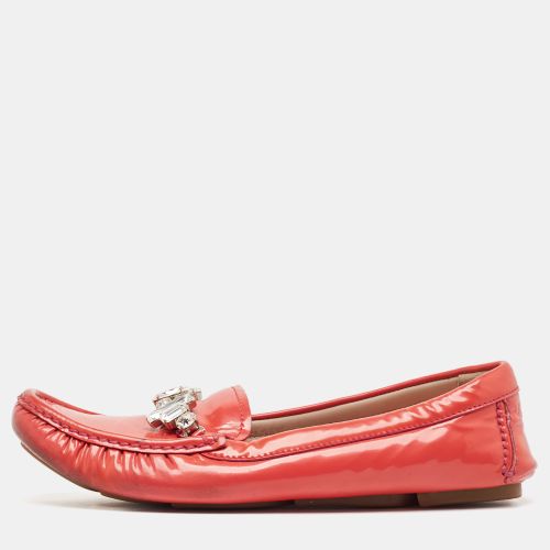 Patent Leather Crystal Embellished Smoking Slippers Size 37 - Miu Miu - Modalova