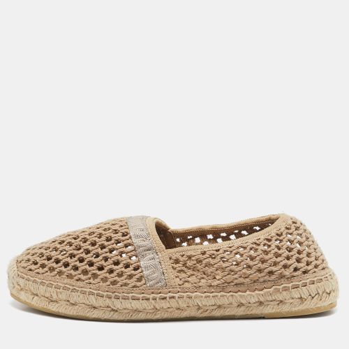 Miu Miu Beige Fishnet Espadrille Flats Size 39 - Miu Miu - Modalova