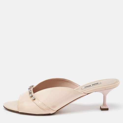 MIU MIU Leather Mules for Women | Modalova