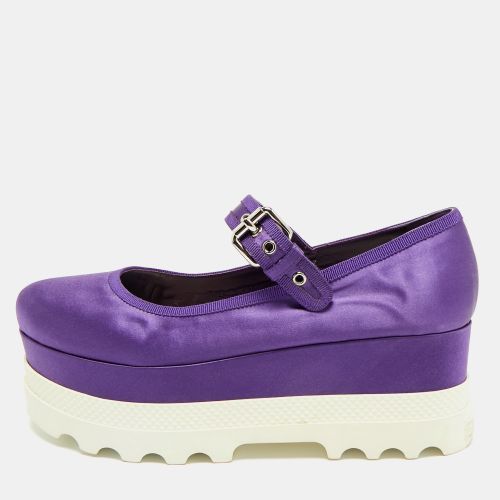 Miu Miu Purple Satin Platform Mary Jane Pumps Size 39 - Miu Miu - Modalova