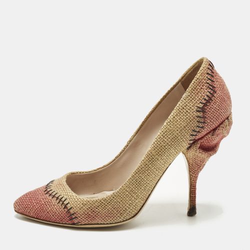 Miu Miu Size 37 Brown Raffia Pumps - Miu Miu - Modalova