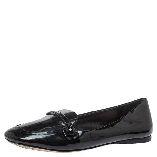 Miu Miu Black Patent Leather Slip on Flats Size 36 - Miu Miu - Modalova