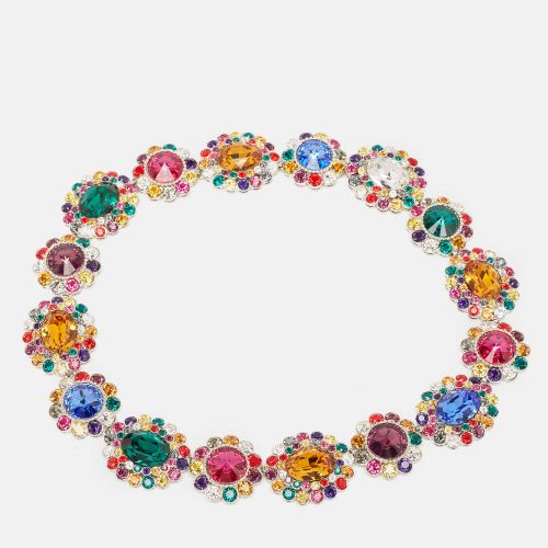 Miu Miu Rebels Multicolor Crystal Silver Tone Necklace - Miu Miu - Modalova