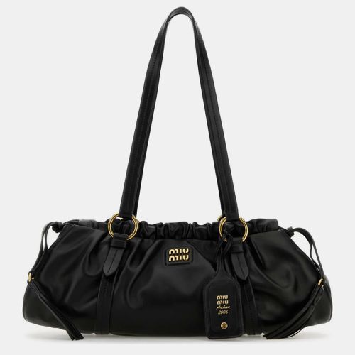 Miu Miu Black Nappa Leather Shoulder Bag - Miu Miu - Modalova