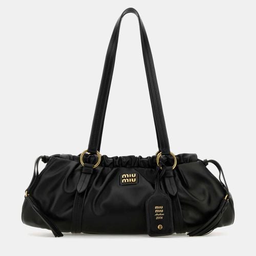 Miu Miu Black Leather Joie Shoulder Bag - Miu Miu - Modalova