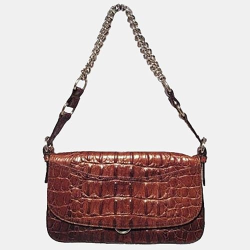 Miu Miu Brown Hornback Alligator Shoulder Bag - Miu Miu - Modalova