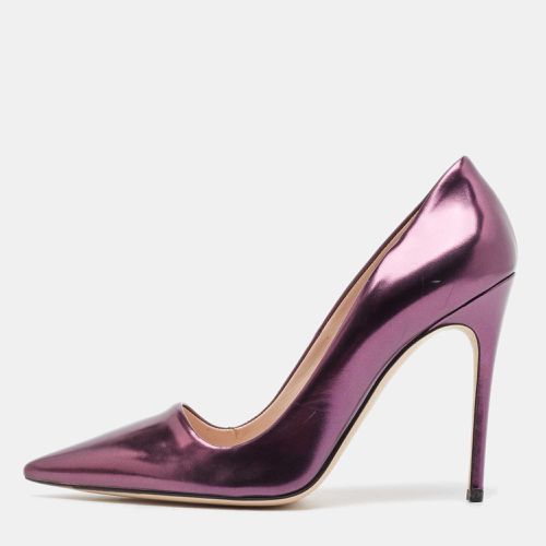 Miu Miu Purple Leather Pointed Toe Pumps Size 38.5 - Miu Miu - Modalova