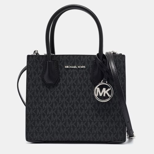 Signature Coated Canvas and Leather Small Mercer Tote - Michael Kors - Modalova