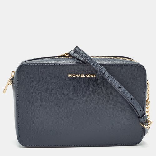 Michael Kors Navy Blue Leather Jet Set East West Crossbody Bag - Michael Kors - Modalova