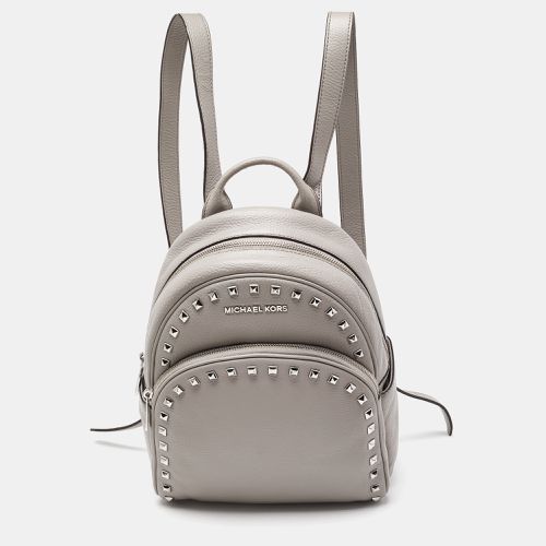 MICHAEL Michael Kors Grey Leather Abbey Studded Backpack - Michael Kors - Modalova