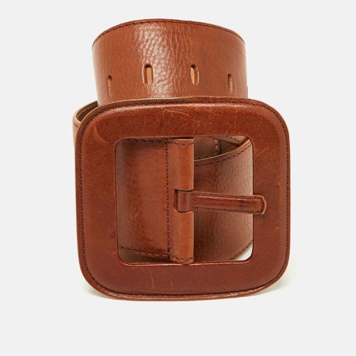 Michael Kors Brown Leather Wide Waist Belt XS - Michael Kors - Modalova