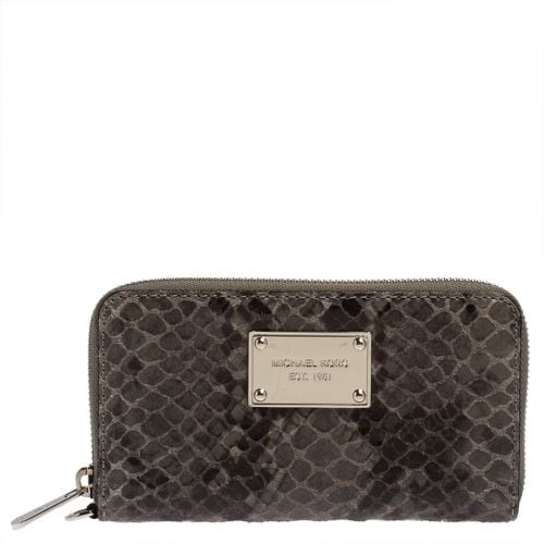 Michael Kors Grey Python Embossed Leather Multi Function Wristlet Phone Case - Michael Kors - Modalova