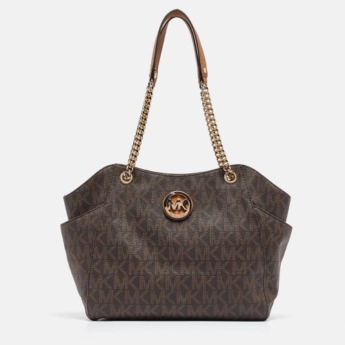 Signature Coated Canvas and Leather Jet Set Travel Chain Bag - Michael Kors - Modalova