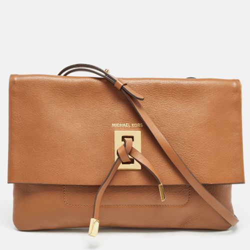 Michael Kors Brown Leather Fold Over Flap Shoulder Bag - Michael Kors - Modalova