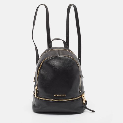 Michael Kors Black Leather Medium Rhea Backpack - Michael Kors - Modalova