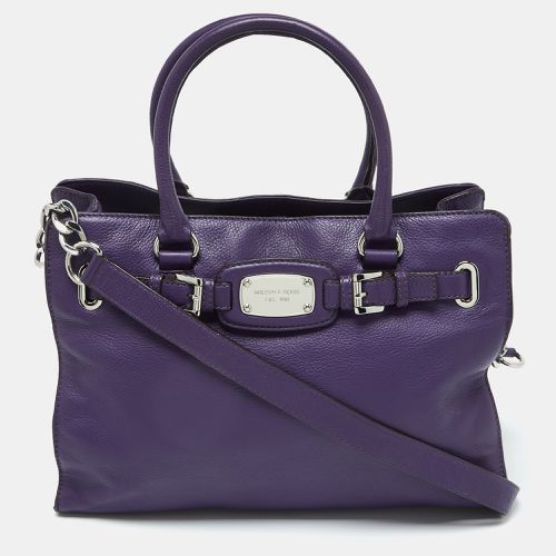 MICHAEL Michael Kors Purple Leather Large Hamilton North South Tote - Michael Kors - Modalova