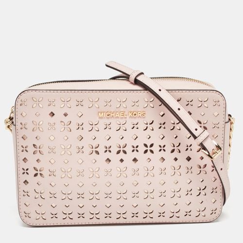 Michael Kors Light Pink Leather Lasercut East West Crossbody Bag - Michael Kors - Modalova