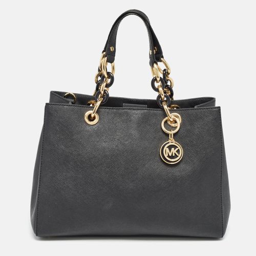 MICHAEL Michael Kors Black Leather Medium Cynthia Tote - MICHAEL Michael Kors - Modalova