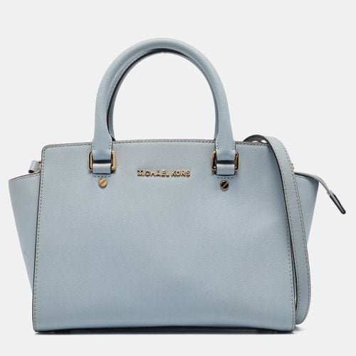 Michael Kors Light Blue Leather Medium Selma Tote - Michael Kors - Modalova