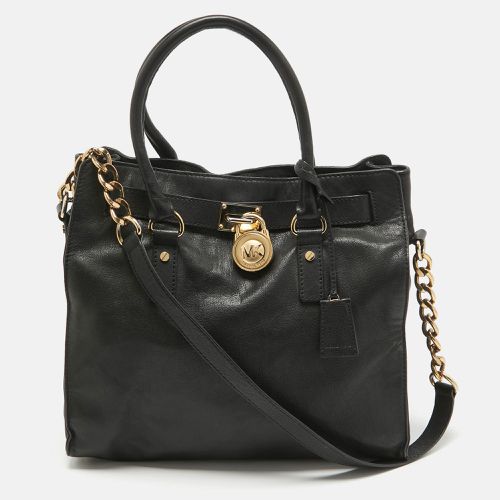 MICHAEL Michael Kors Black Leather Large Hamilton North South Tote - Michael Kors - Modalova