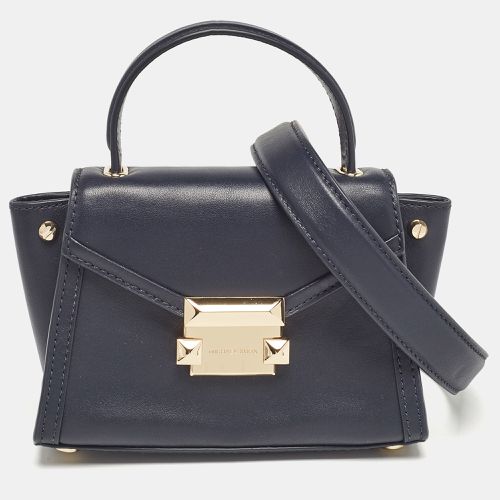 Michael Kors Navy Blue Leather Mini Whitney Top Handle Bag - Michael Kors - Modalova