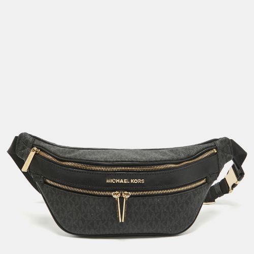 Michael Kors Black Signature Coated Canvas Kenly Logo Belt Bag - Michael Kors - Modalova