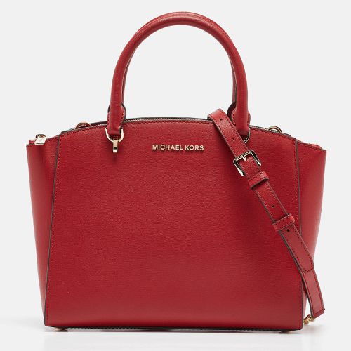 Michael Kors Red Leather Medium Selma Satchel - Michael Kors - Modalova