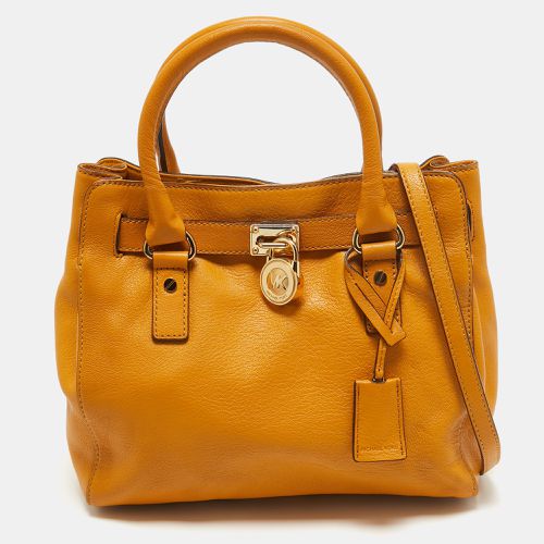 Michael Kors Mustard Leather Hamilton North South Tote - Michael Kors - Modalova