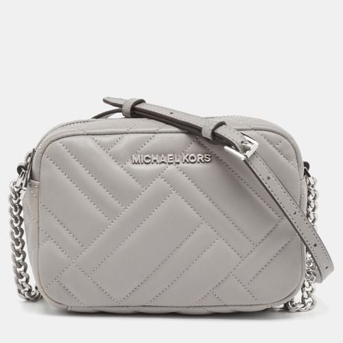 Michael Kors Grey Quitted Leather Vivianne Camera Crossbody Bag - Michael Kors - Modalova