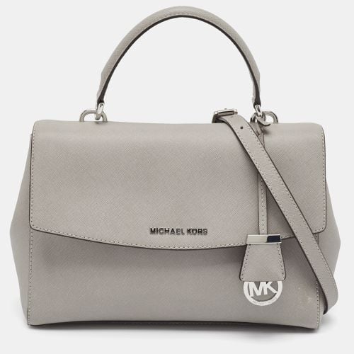 Michael Kors Grey Leather Medium Ava Top Handle Bag - Michael Kors - Modalova