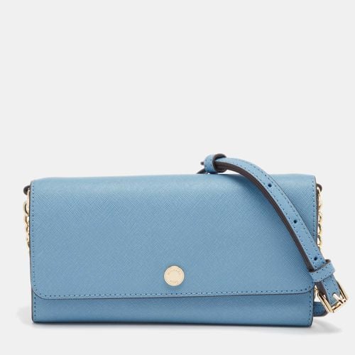 Michael Kors Light Blue Leather Jet Set Travel Wallet On Chain - Michael Kors - Modalova