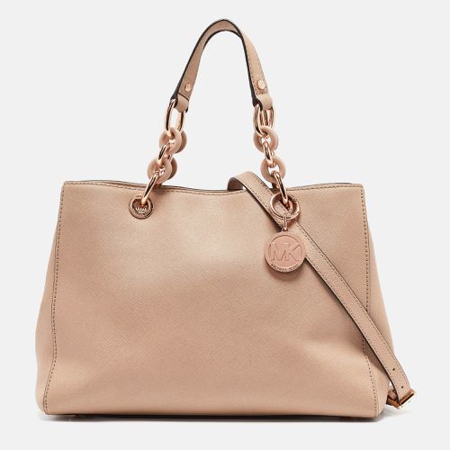 Michael Kors Beige Saffiano Leather Medium Cynthia Tote - Michael Kors - Modalova