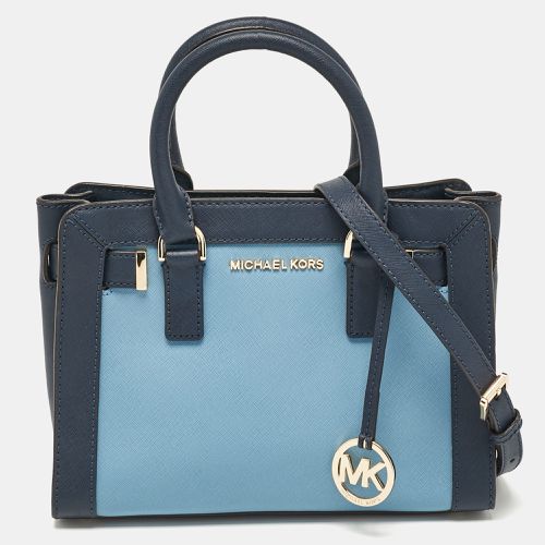 Michael Kors Two Tone Blue Leather Small Dillon Tote - Michael Kors - Modalova