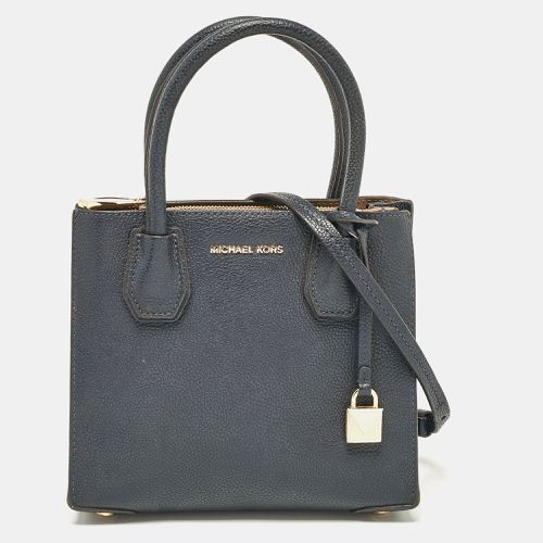 Michael Kors Navy Blue Leather Small Mercer Tote - Michael Kors - Modalova