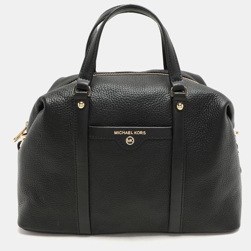 Michael Kors Black Leather Medium Beck Satchel - Michael Kors - Modalova