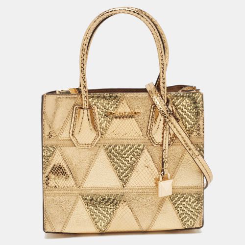 Michael Kors Gold Leather Patch Mercer Tote - Michael Kors - Modalova