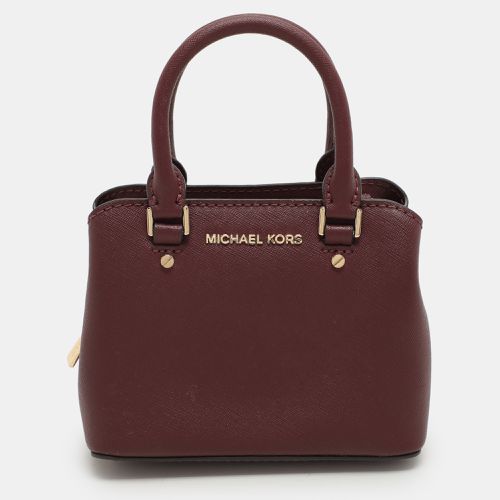 Michael Kors Burgundy Leather XS Savannah Satchel - Michael Kors - Modalova