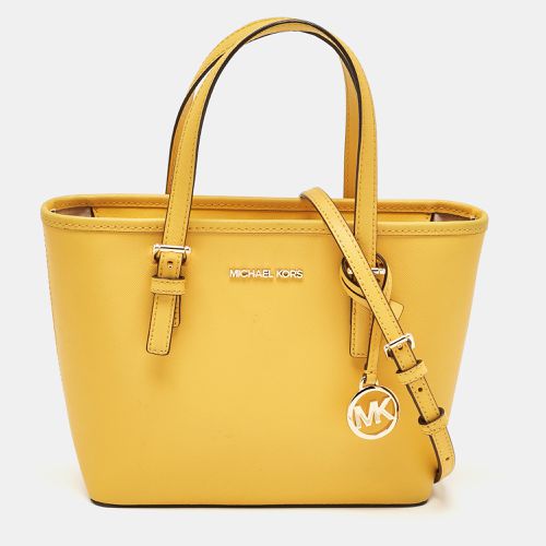 MICHAEL Michael Kors Yellow Saffiano Leather Extra-Small Jet Set Travel Tote - Michael Kors - Modalova