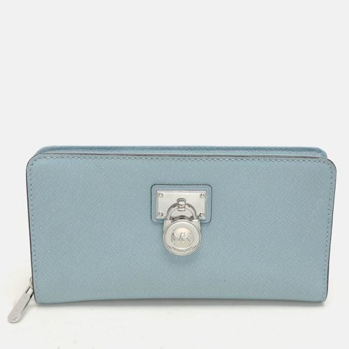 Michael Kors Blue Leather Zip Around Wallet - Michael Kors - Modalova