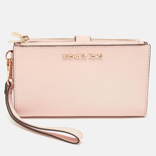 Michael Kors Pink Leather Jet Set Travel Zip Wristlet Wallet - Michael Kors - Modalova