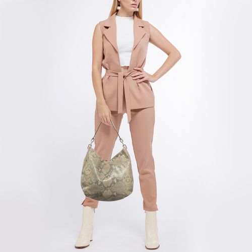 Michael Python Effect Leather Lillie Hobo - Michael Kors - Modalova