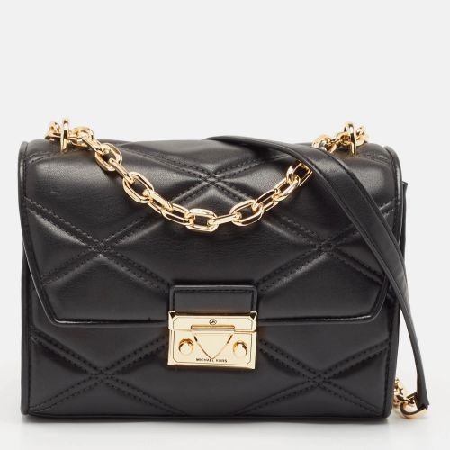 Michael Kors Black Quilted Leather Small Serena Crossbody Bag - Michael Kors - Modalova