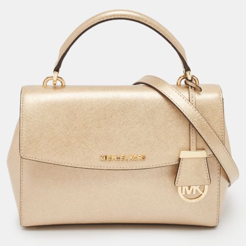 Michael Kors Gold Leather Small Ava Top Handle Bag - Michael Kors - Modalova